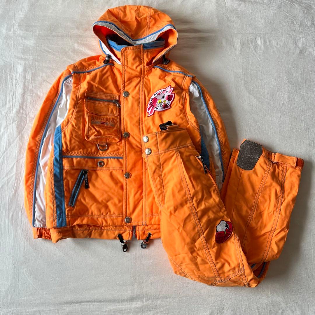 【希少】SNOOPY オーストリア代表モデル スキーウェア アシックス オレンジ アシックス ASICS スキー オーストリア代表 スキーウェア AUSTRIA