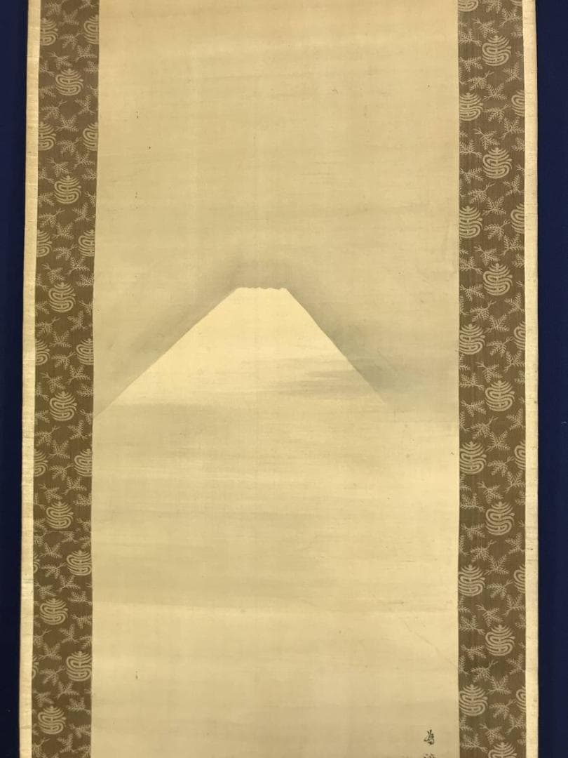 【真作】玉廉/富士雪景図/山水図/為書あり/掛軸/名家伝来/AD-343