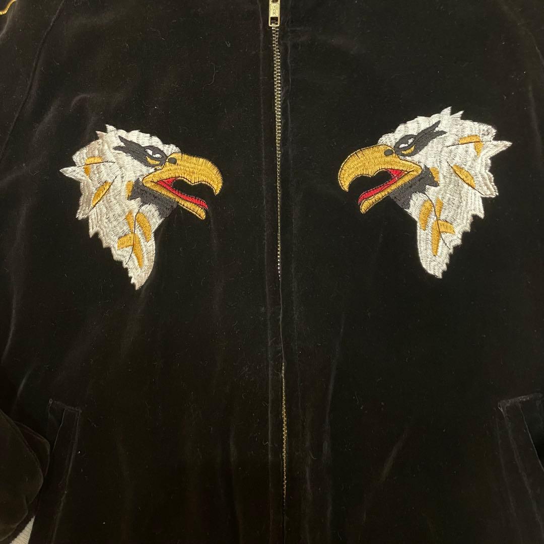 JJJ スカジャン アメカジ 鷲 ドラゴン 別珍 キルティング - メルカリ