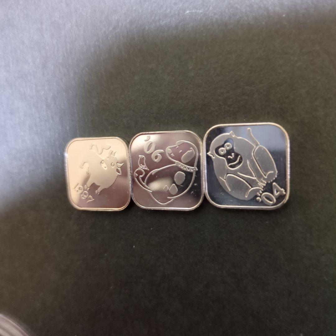 造幣局年銘板純銀三種セット計 13.0g