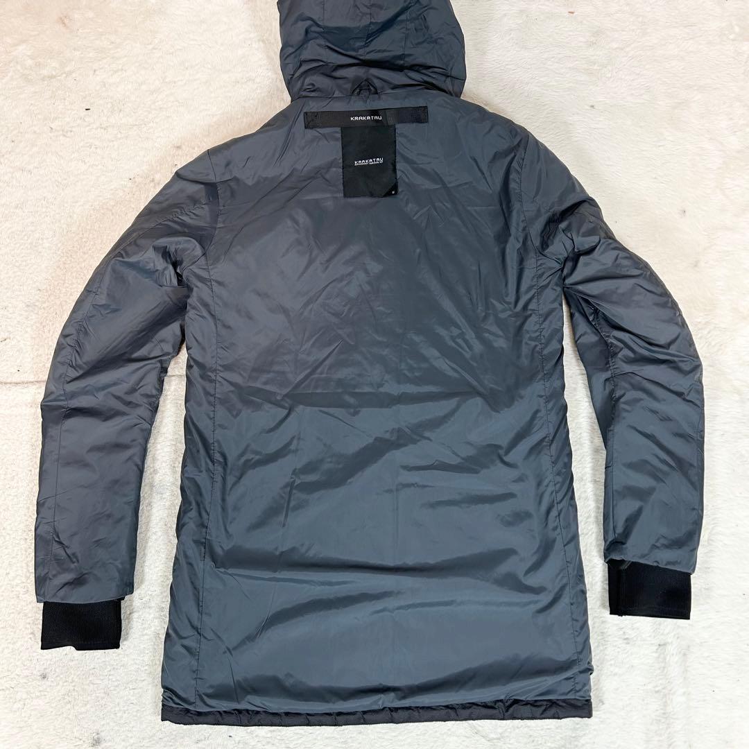 KRAKATAU ライナー付き ロングジャケット 防水 黒 キルティング S