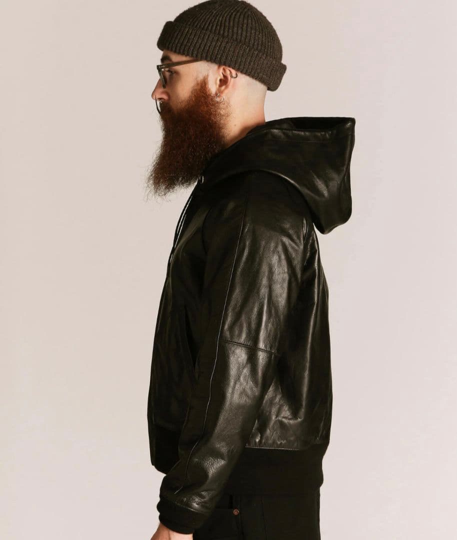 ジャケット・アウター Schott Leather Hooed Jacket \"Black\"