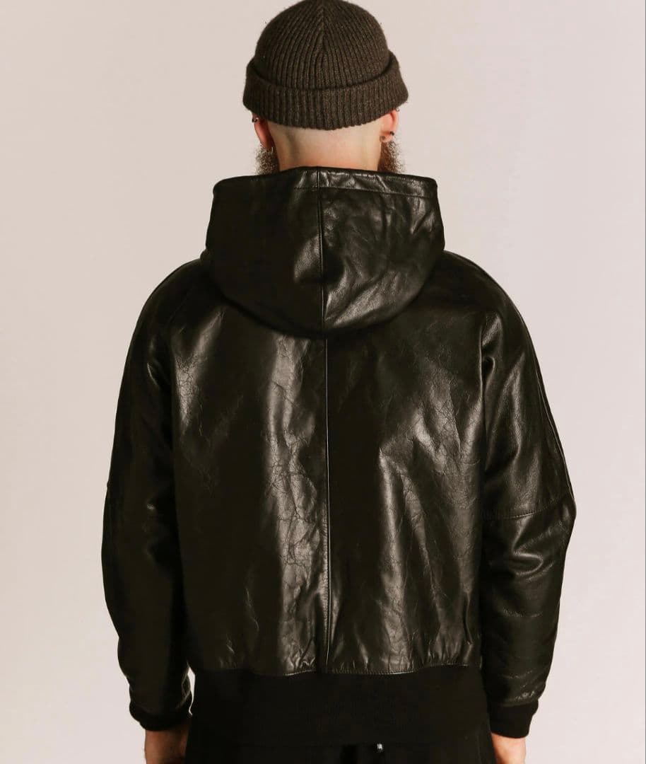 ジャケット・アウター Schott Leather Hooed Jacket \"Black\"