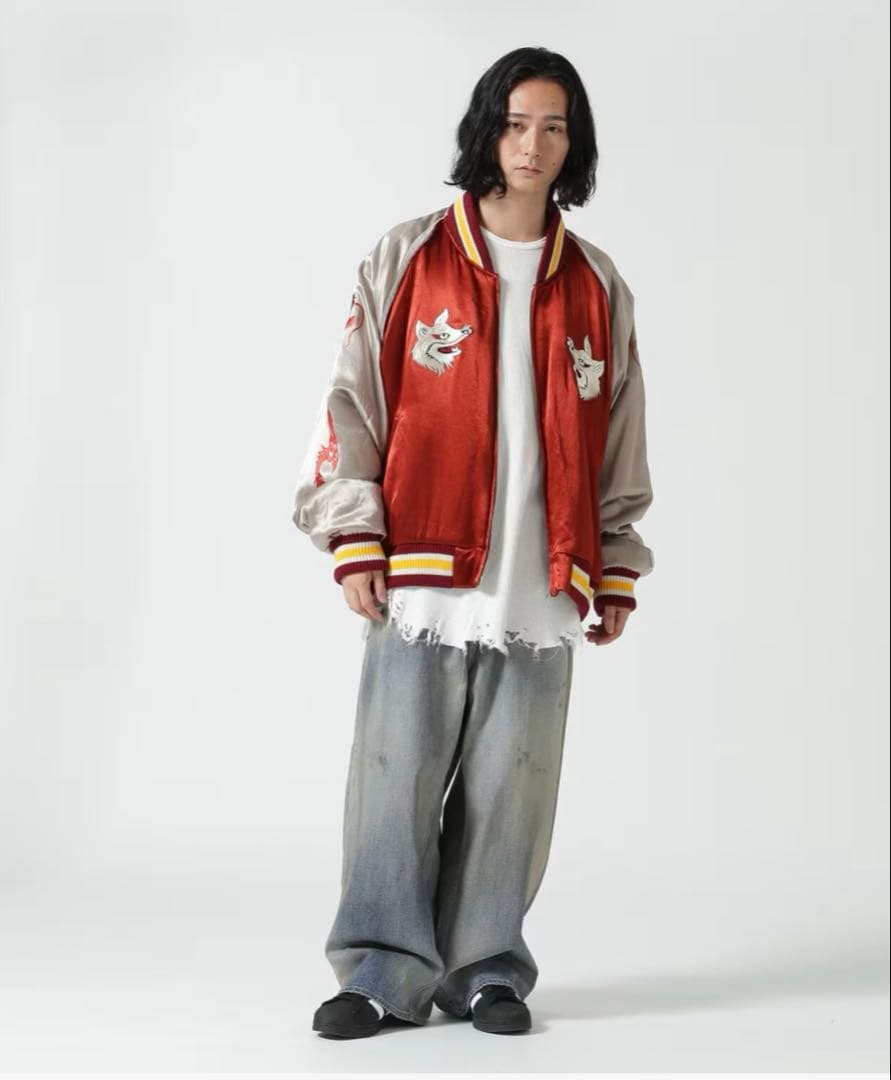 極レア】 el conductorH コンダクター 別注九尾スカジャン レッド