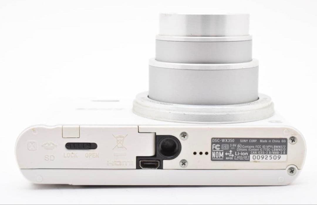 SONY DSC-WX350 ホワイト ズーム20倍 1673 - メルカリ