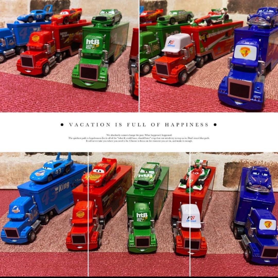 【新品】カーズマック トラックトレーラー　5セット　ミニカー収納トレーラー 新品】カーズマック トラックトレーラー 5セット ミニカー収納