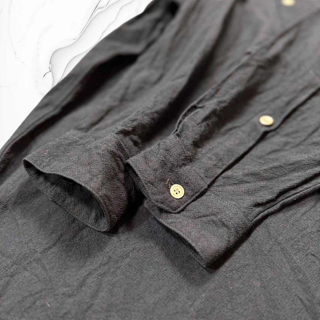 《初期》Y's for men 70~80s 変形オープンカラーシャツ ネイビー