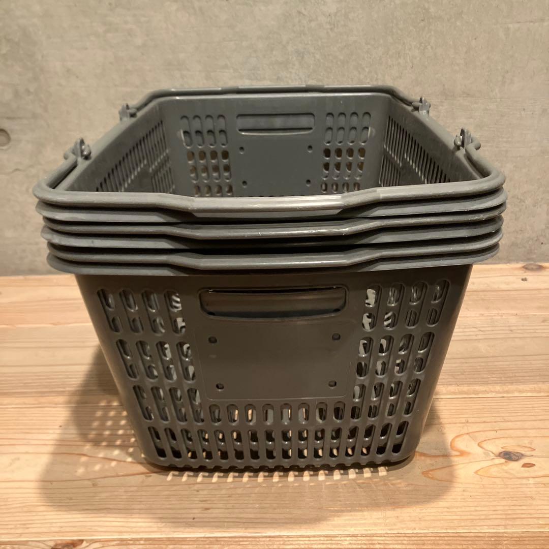 チ*公様 昭和レトロ イオン 9個 買い物かご レトロポップ 収納 かご