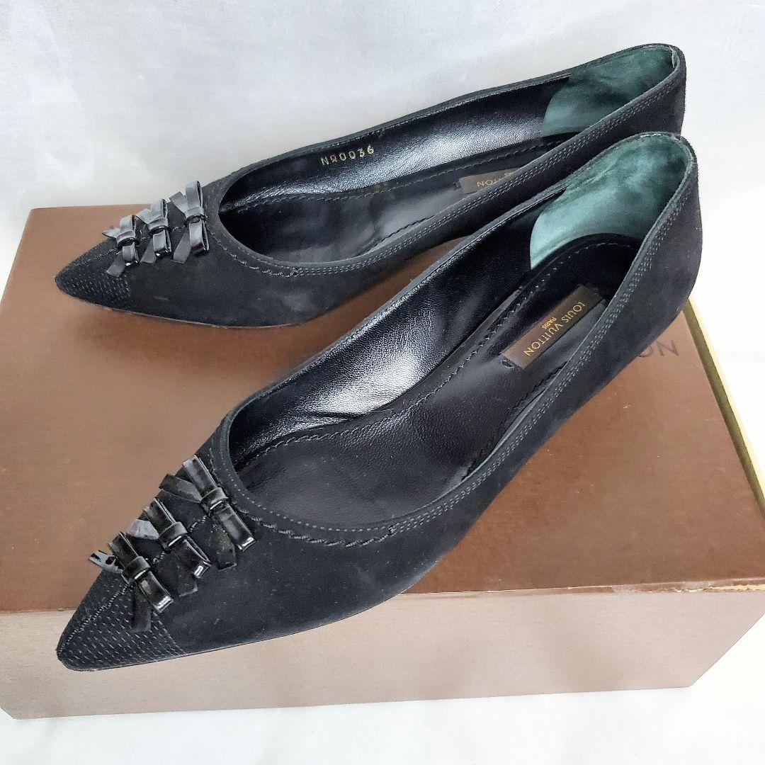 箱・保護袋あり✨️Louis Vuitton ブラック ポインテッドトゥパンプス