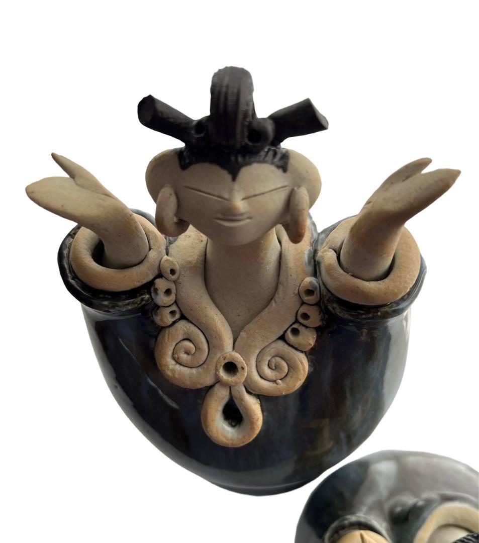 美品】森元青芳 砥部焼 壺人形 青芳窯 念ずれば花ひらく - メルカリ