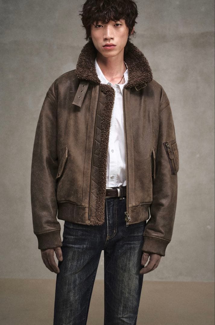 LMOOD A2 aviator cowhide mustang jacket - メルカリ