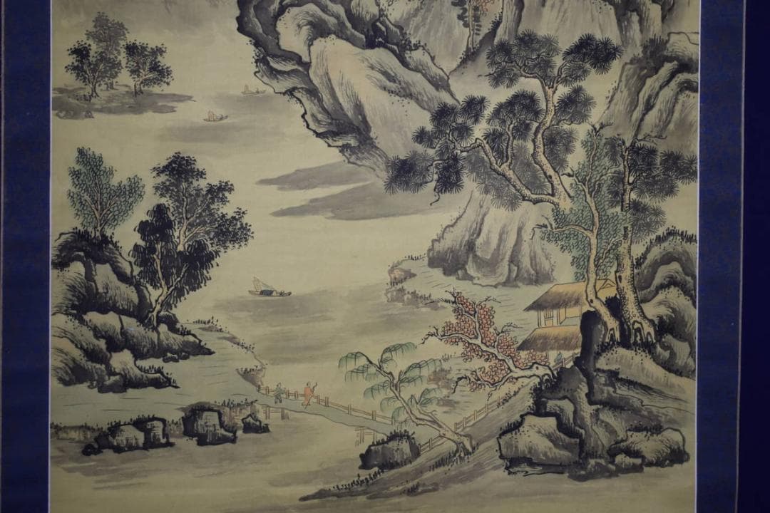 不詳/作者不詳/山水図/布袋屋掛軸HF-286