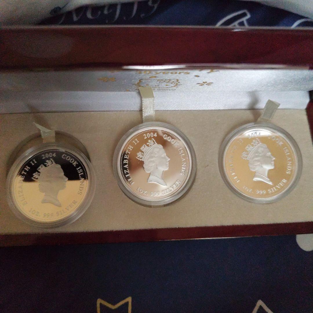 祝30周年記念ハローキティKABUKI銀貨プルーフ3枚セット - メルカリ