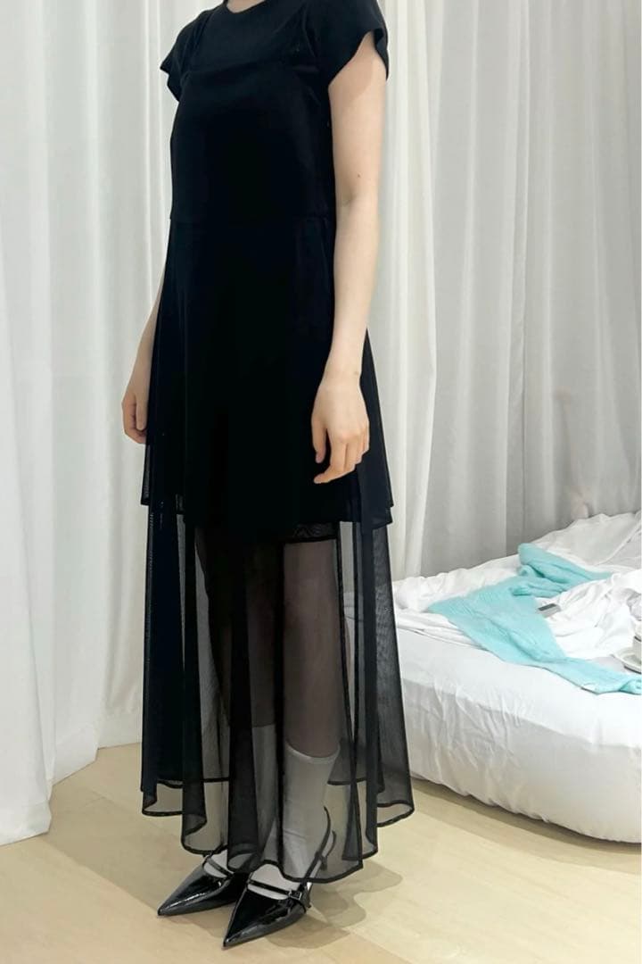 《ritsuko karita》Sheer half jump suit