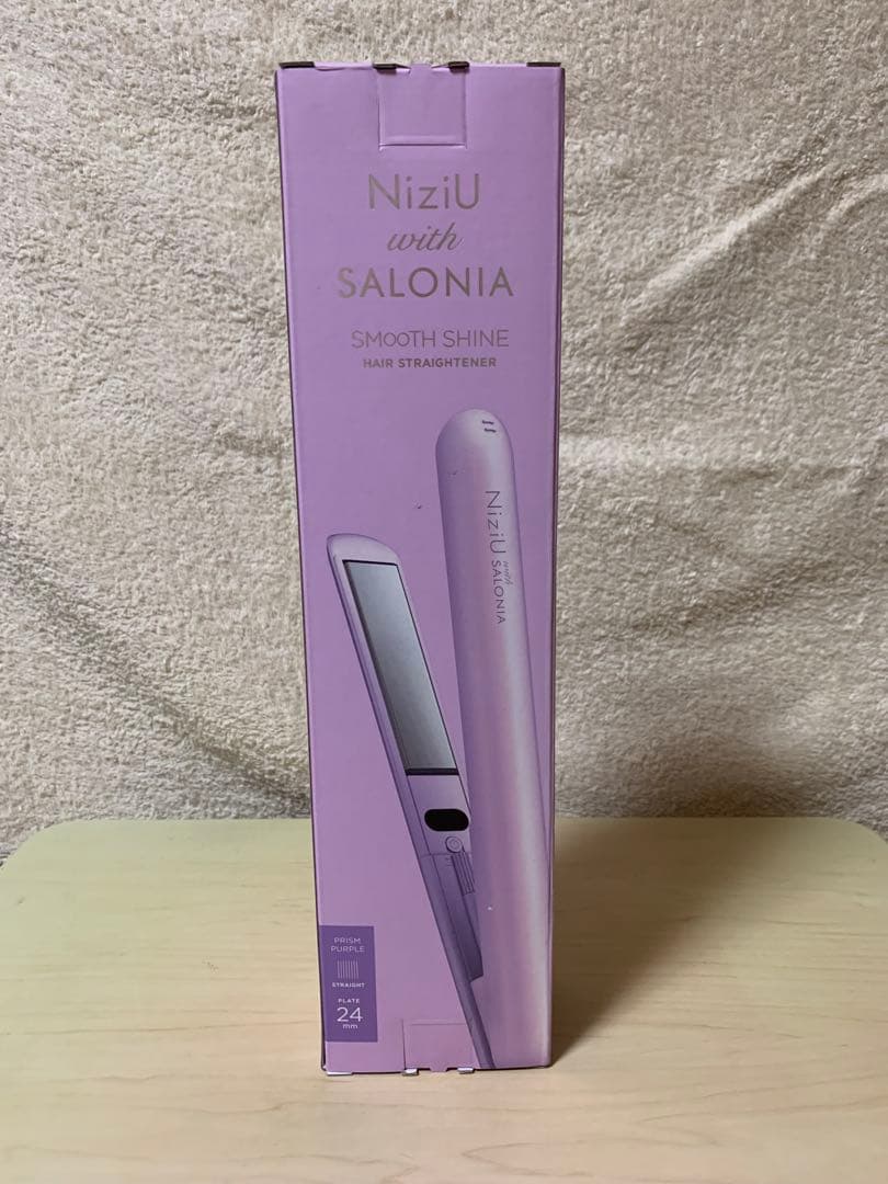 NiziUコラボ サロニア スムースシャインストレートアイロン プリズムパープル スムースシャイン ストレートヘアアイロン 24mm NiziUコラボ プリズム