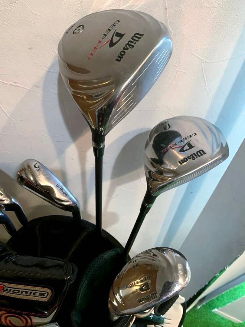 豪華 良品 ウィルソン ゴルフクラブ フルセット バッグ／アダバット