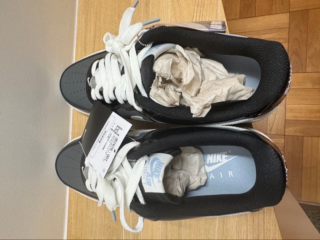 AIR FORCE 1 '07 27.5cm ブラック グレー パテント 新品