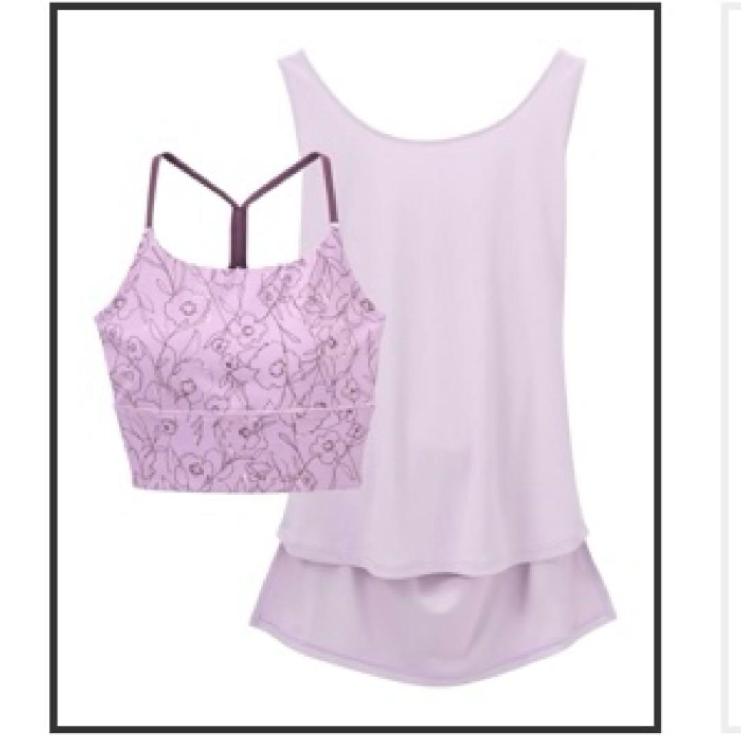 SUKALA ドローイングフラワーセパレートタンクトップ&ブラトップM