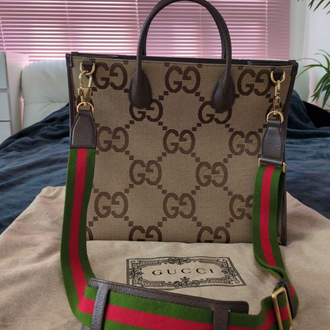 GUCCI ジャンボGG　 トートバッグ GUCCI（グッチ） ジャンボGG トートバッグ ジャンボGGキャンバス