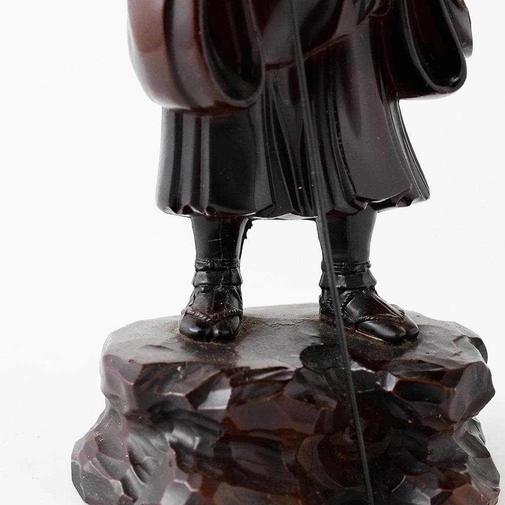 T牧田秀雲作 高岡銅器 空海 弘法大師像 銅像 置物 飾物 銅器 金属工芸