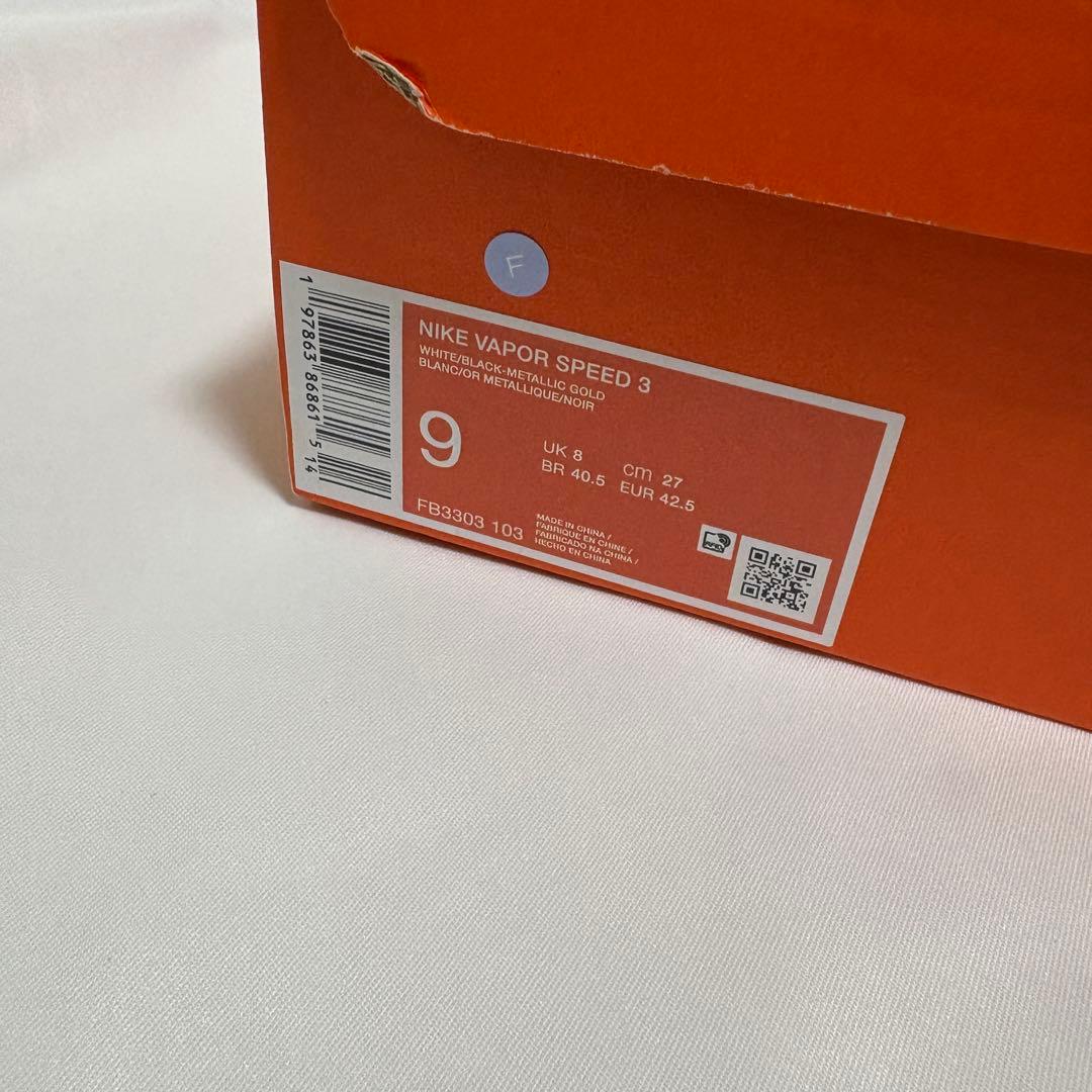 Nike Vapor Speed 3 WHT/GLD 27.0㎝ F - メルカリ