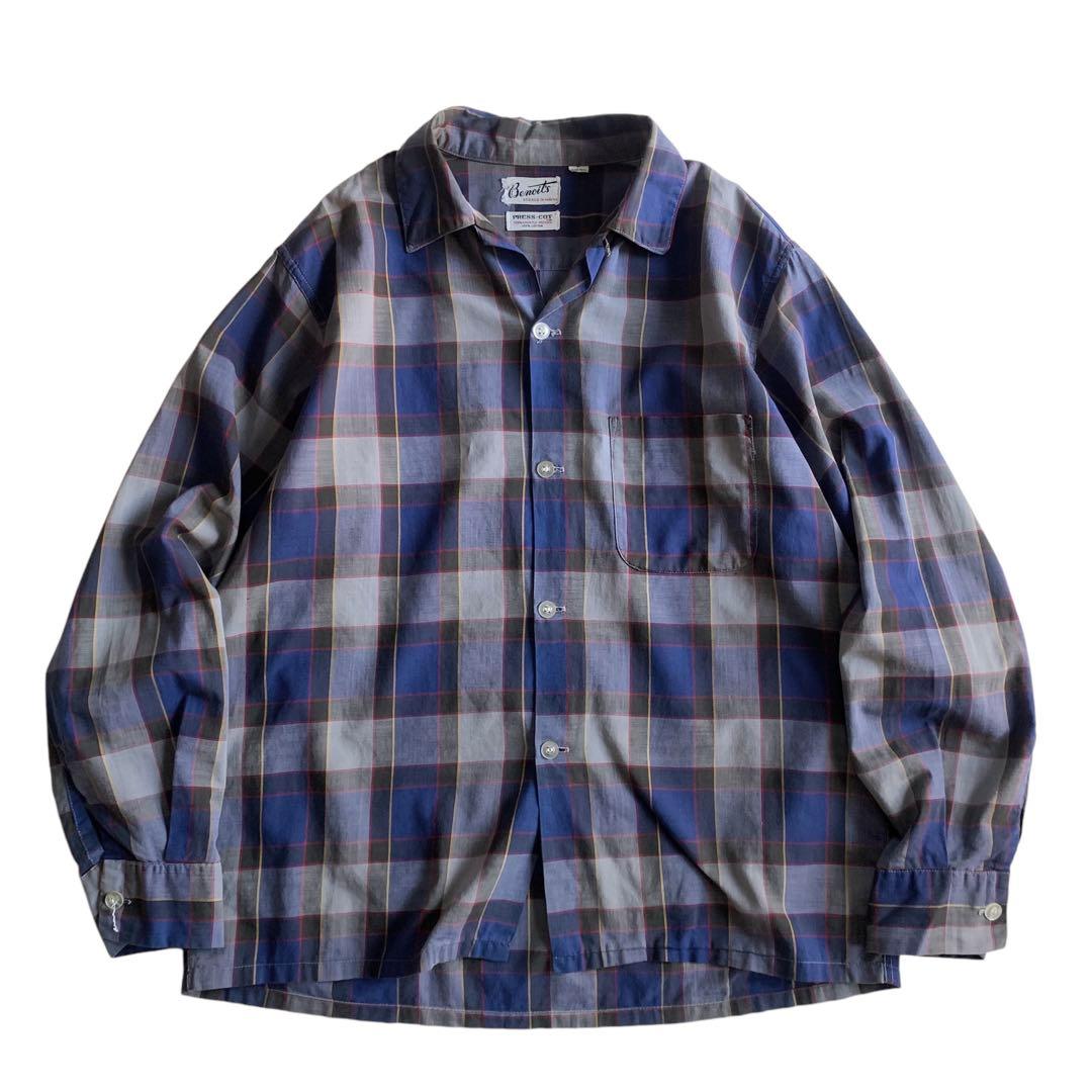 60s vintage オープンカラーシャツ　チェック　シャツ 楽天市場】60s ビンテージ 日本製 □ Wellington ポケット付き
