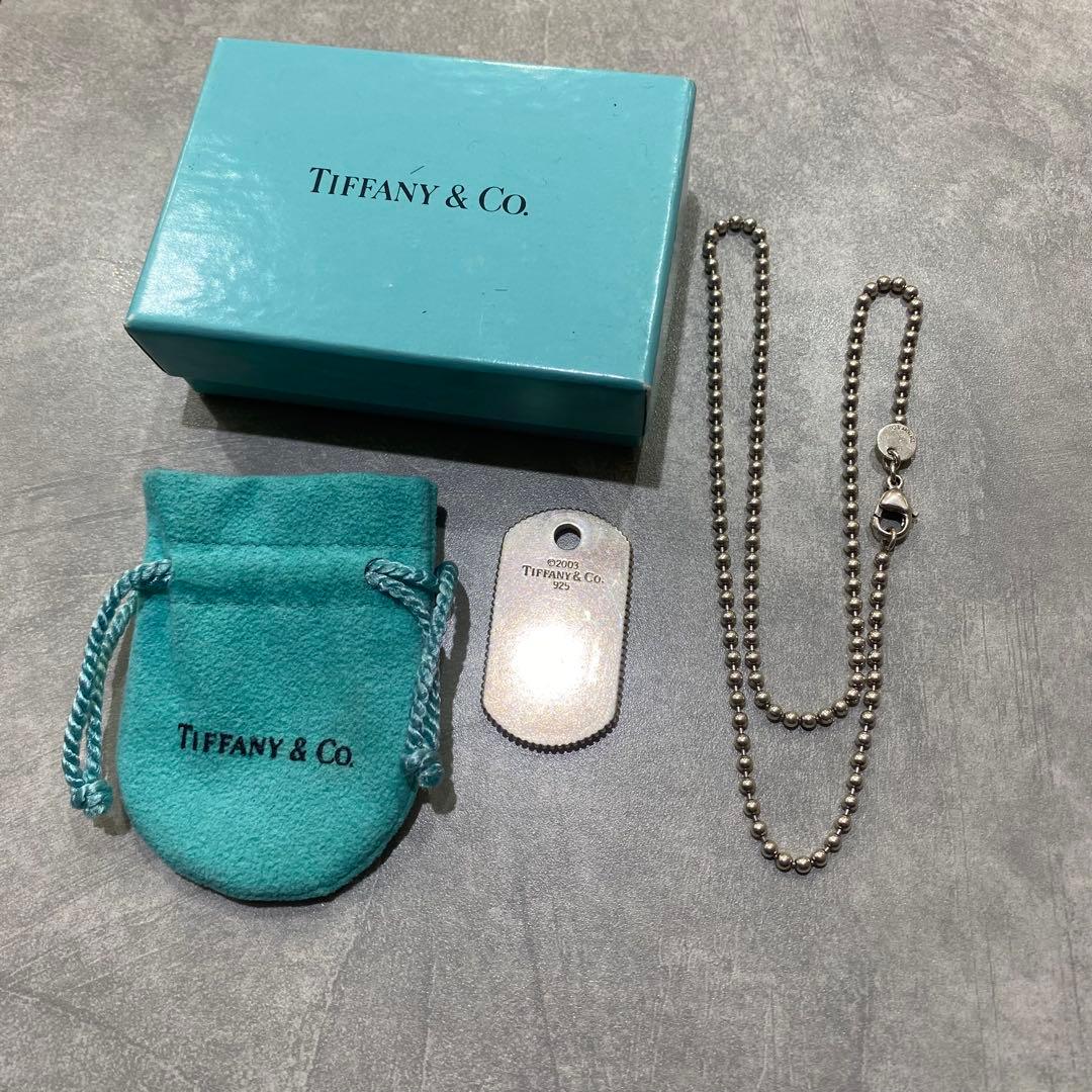 ティファニー ヴィンテージ ドッグタグ ID ネックレス 正規品 付属品