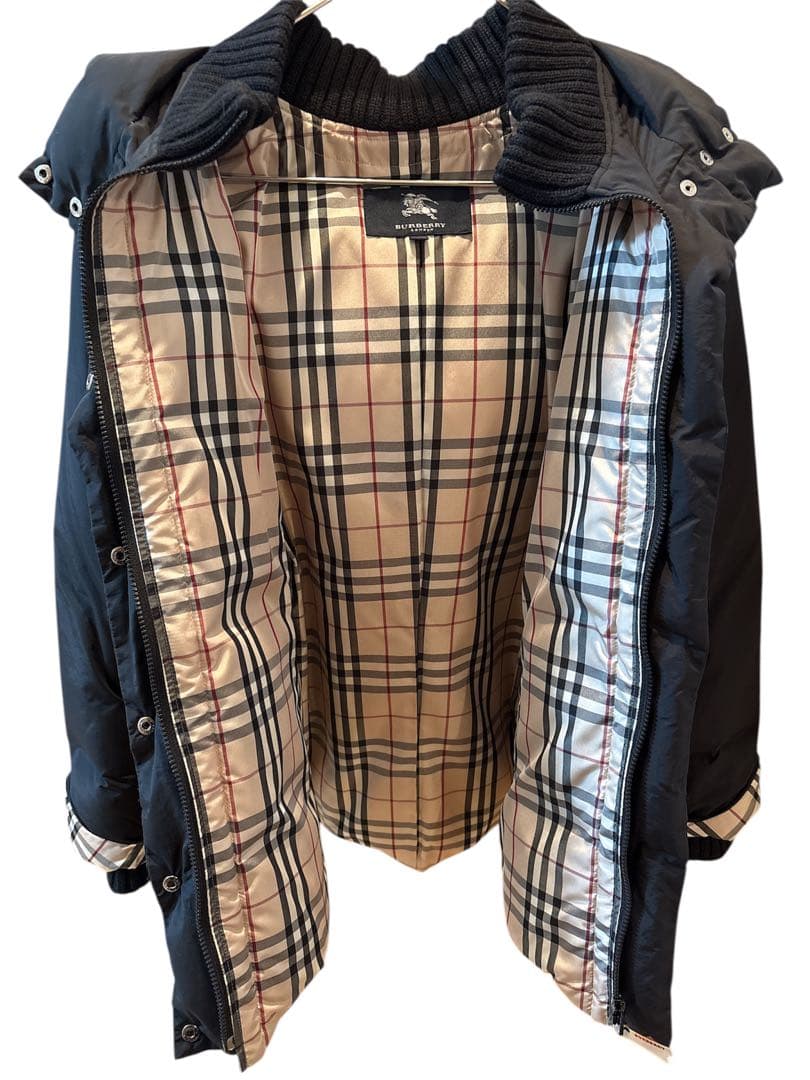 BURBERRY ダウンコート 160A 取り外しフード付き - メルカリ