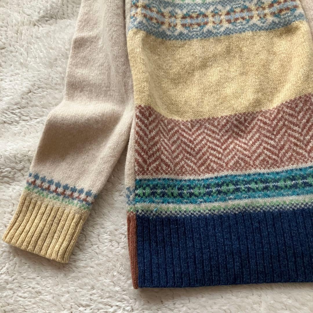 しゅんさま ERIBE SCOTLAND ウール ニット Vネック S M - メルカリ