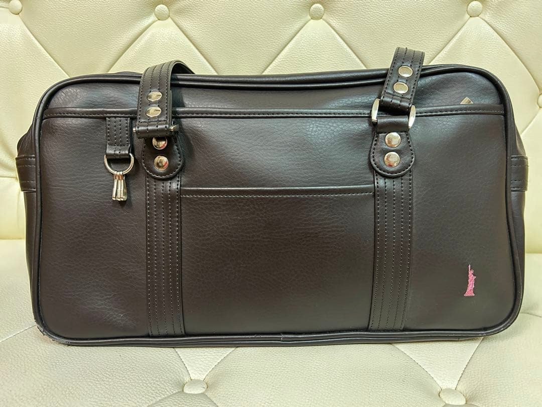 イーストボーイ スクールバッグ ブラウン 合皮 ピーチピンク女神