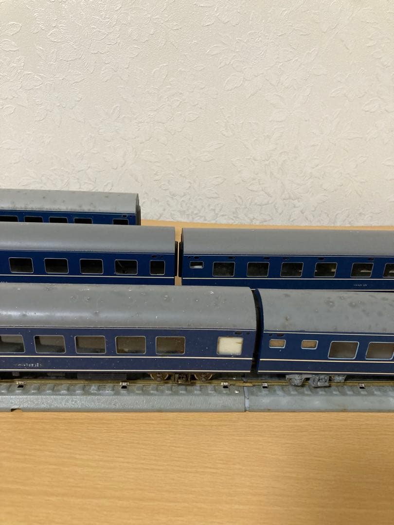 HOゲージ鉄道模型 20系ブルートレイン5両セット ジャンク