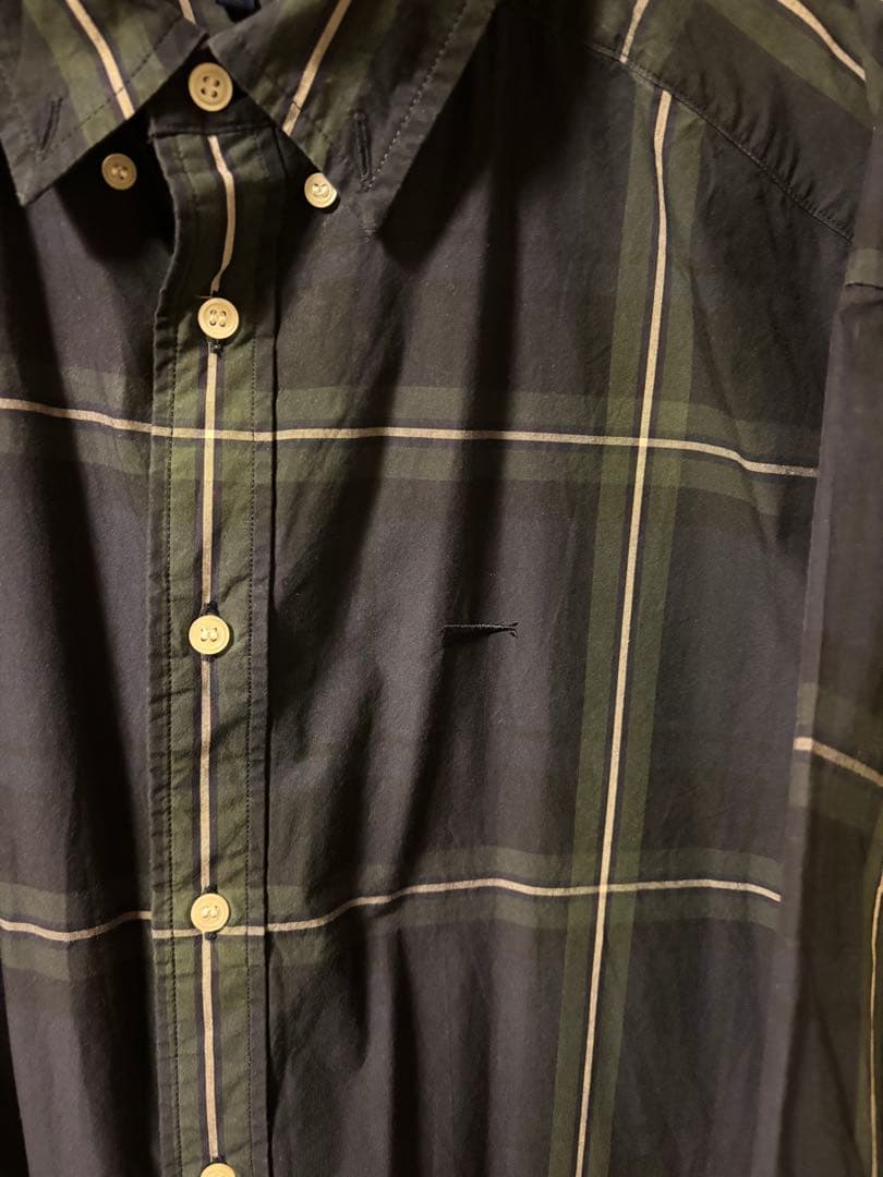 DESCENDANT チェック柄 半袖シャツ ネイビー