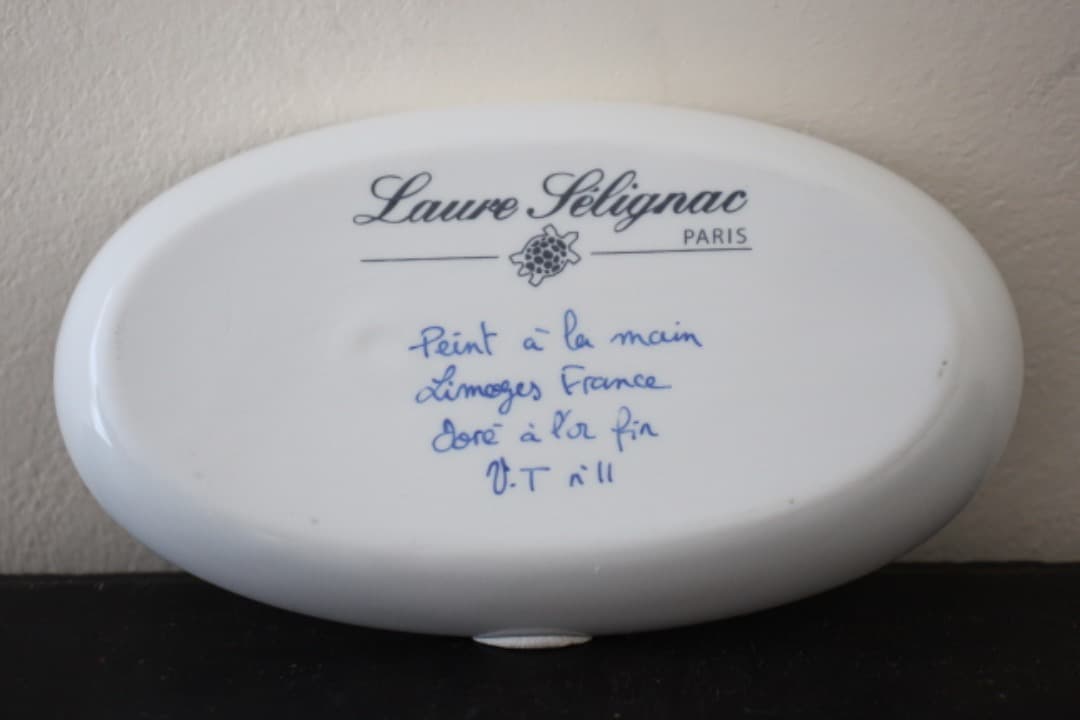 ロールセリニャック リモージュ エンパイヤコレクション 金彩葉柄 小皿