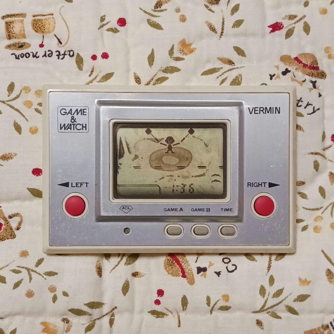ゲーム&ウォッチ バーミン VERMIN シルバー　レトロゲーム