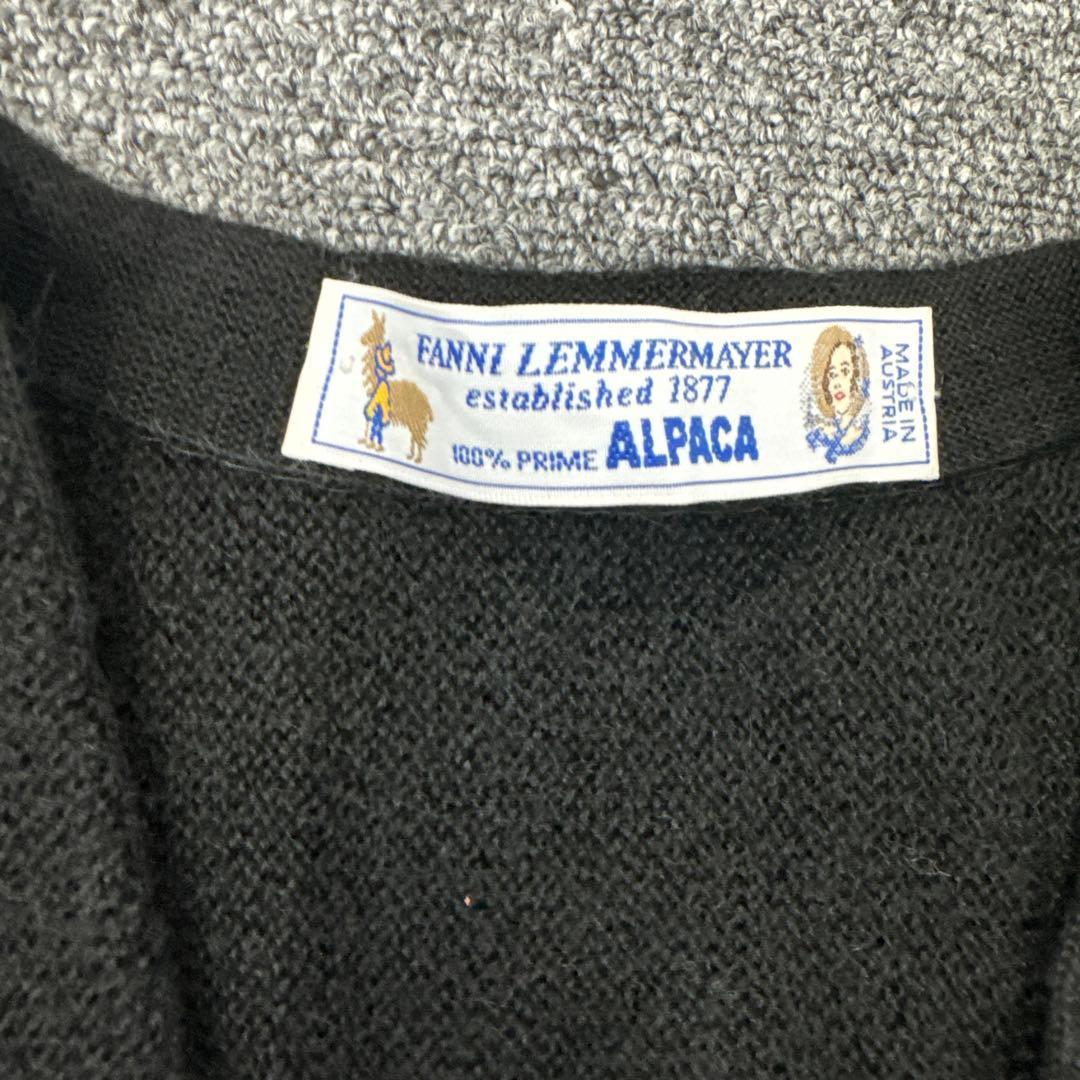 143ファンニレマメイヤー アルパカ100% カーディガン 黒 M - メルカリ