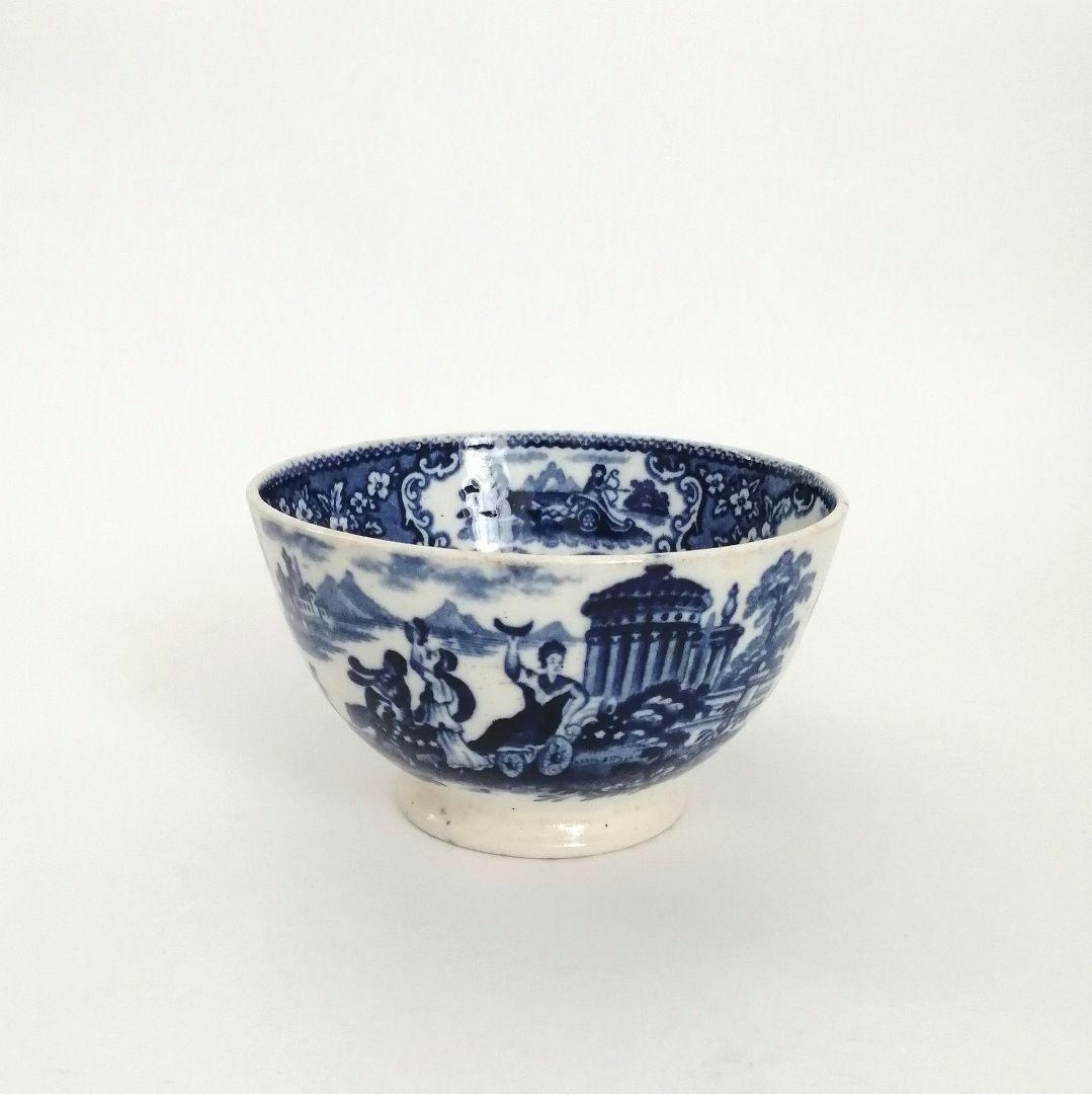 阿蘭陀焼 デルフト ペトルス・レグー窯 銅版転写 煎茶碗 アンティーク 阿蘭陀焼 デルフト ペトルス・レグー窯 銅版転写 カフェオレボウル