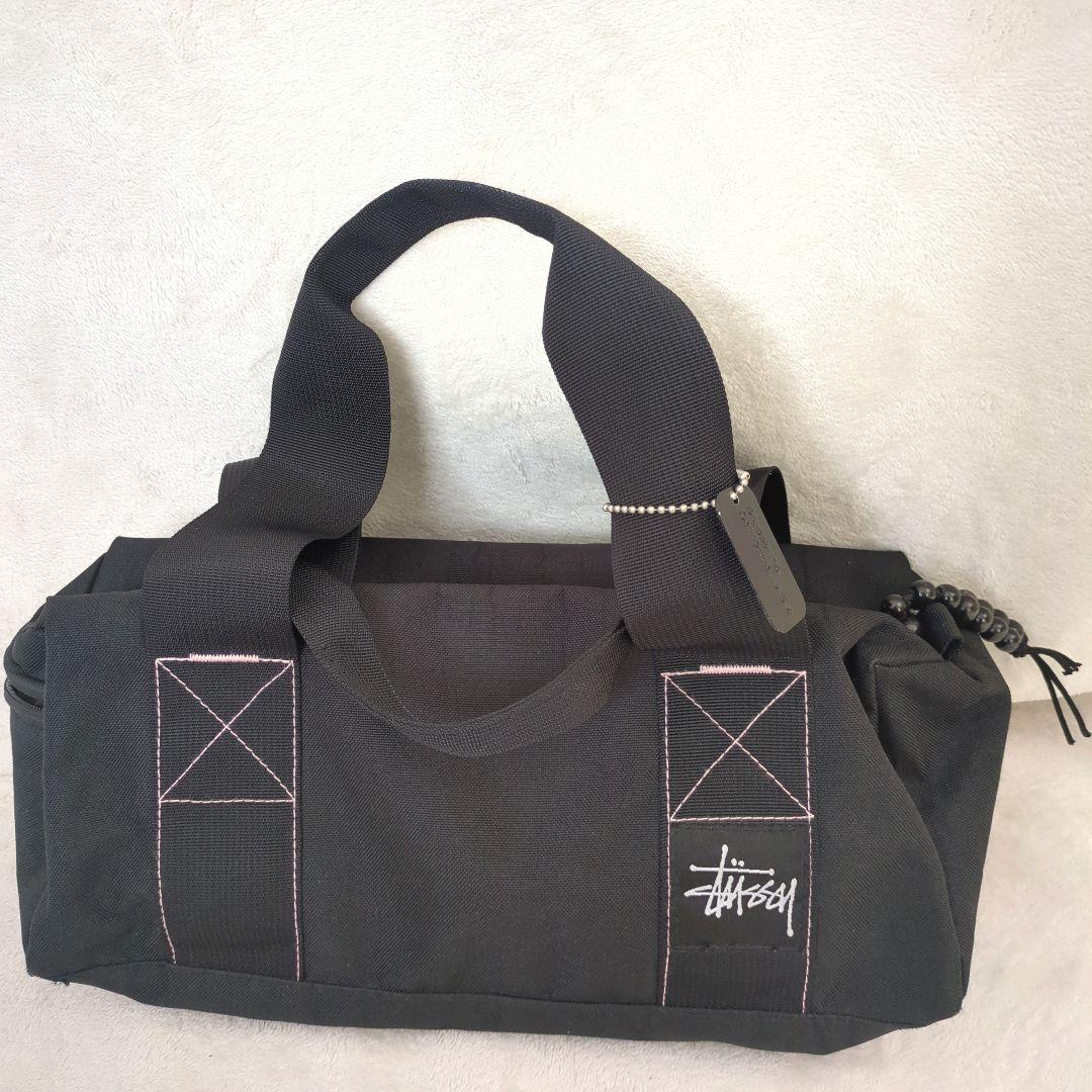 良品 OLD STUSSY 90S ミニボストン バッグ ステッチ ビーズ - メルカリ