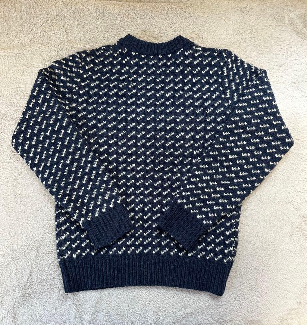 L.L.Bean バーズアイニット 現行　ネイビー ウール Sサイズ　レディース