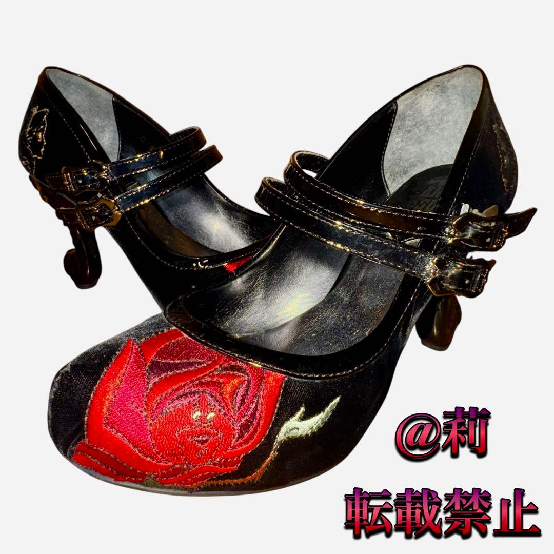 コラボ限定廃盤品 ANNA SUI アナスイ ふしぎの国のアリス 猫足パンプス