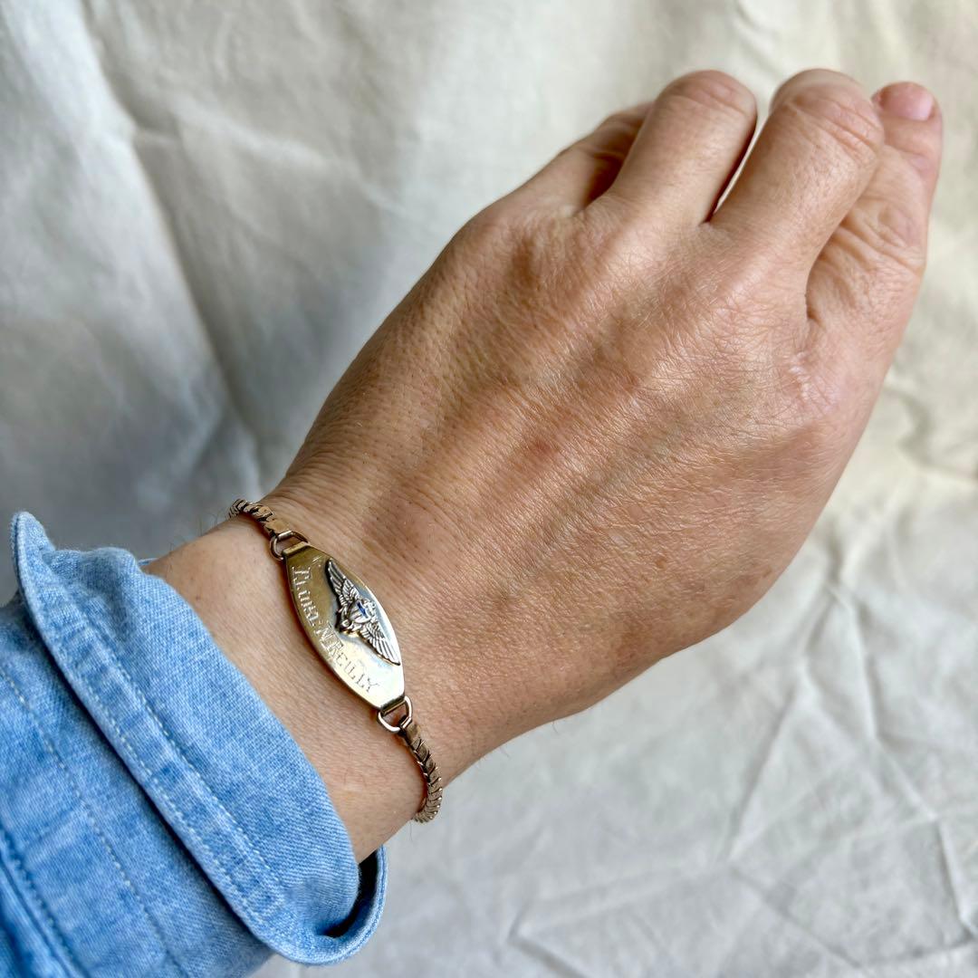 1940’s U.S.NAVY IDブレスレット 12金張りarmy rrl