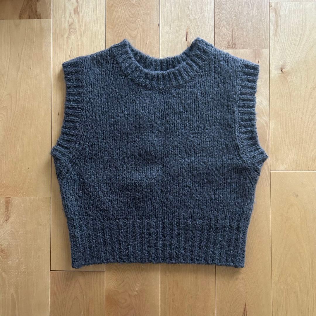 H＞ウールアルパカブレンドショートニットベスト - メルカリ