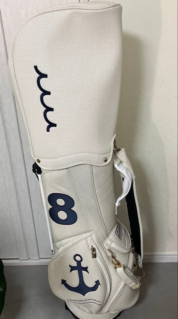 はなかっぱ　ムータマリンキャディバッグ ムータマリン 超耐久レザー「コンティニュア」キャディバック ベージュ