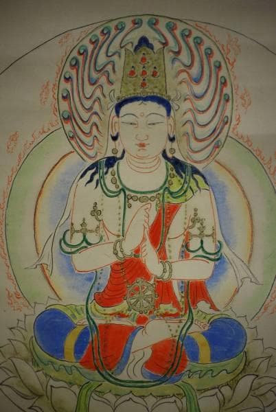 不詳/作者不詳/仏画/大日如来図/布袋屋掛軸HC-726 - メルカリ