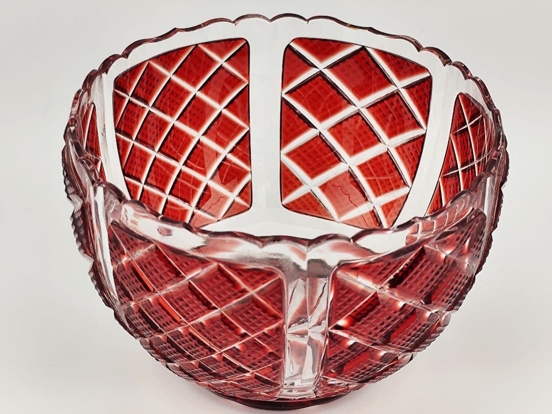 ☆超希少品☆薩摩切子 尚古集成館監修 向付鉢（切子、江戸切子、薩摩