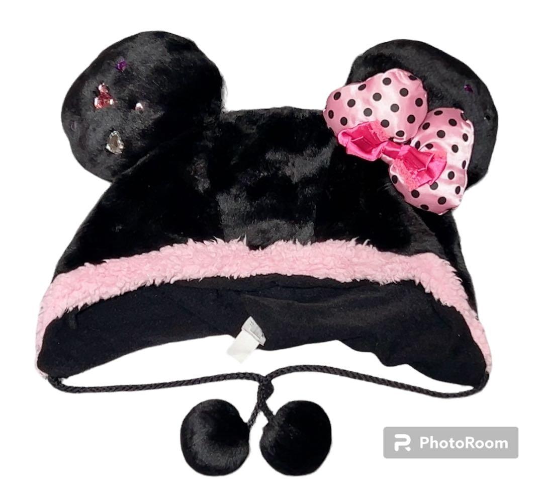 ディズニー ファンキャップ ミニーちゃん 黒 - メルカリ