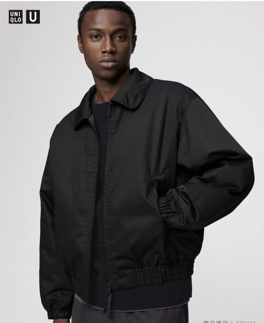 UNIQLO U パフテックショートブルゾン ブラック ユニセックス 男女兼用