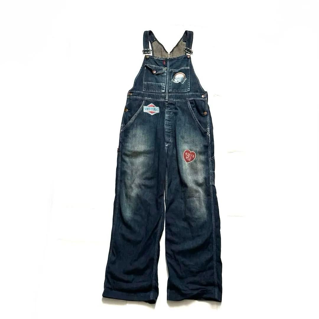 希少HystericGlamourヒステリックグラマー デニムオーバーオール HYSTERIC GLAMOUR（ヒステリックグラマー）の「USED加工