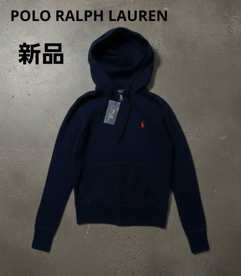 新品✨希少✨ポロラルフローレン ジップパーカー ネイビー Y2K XS 短丈