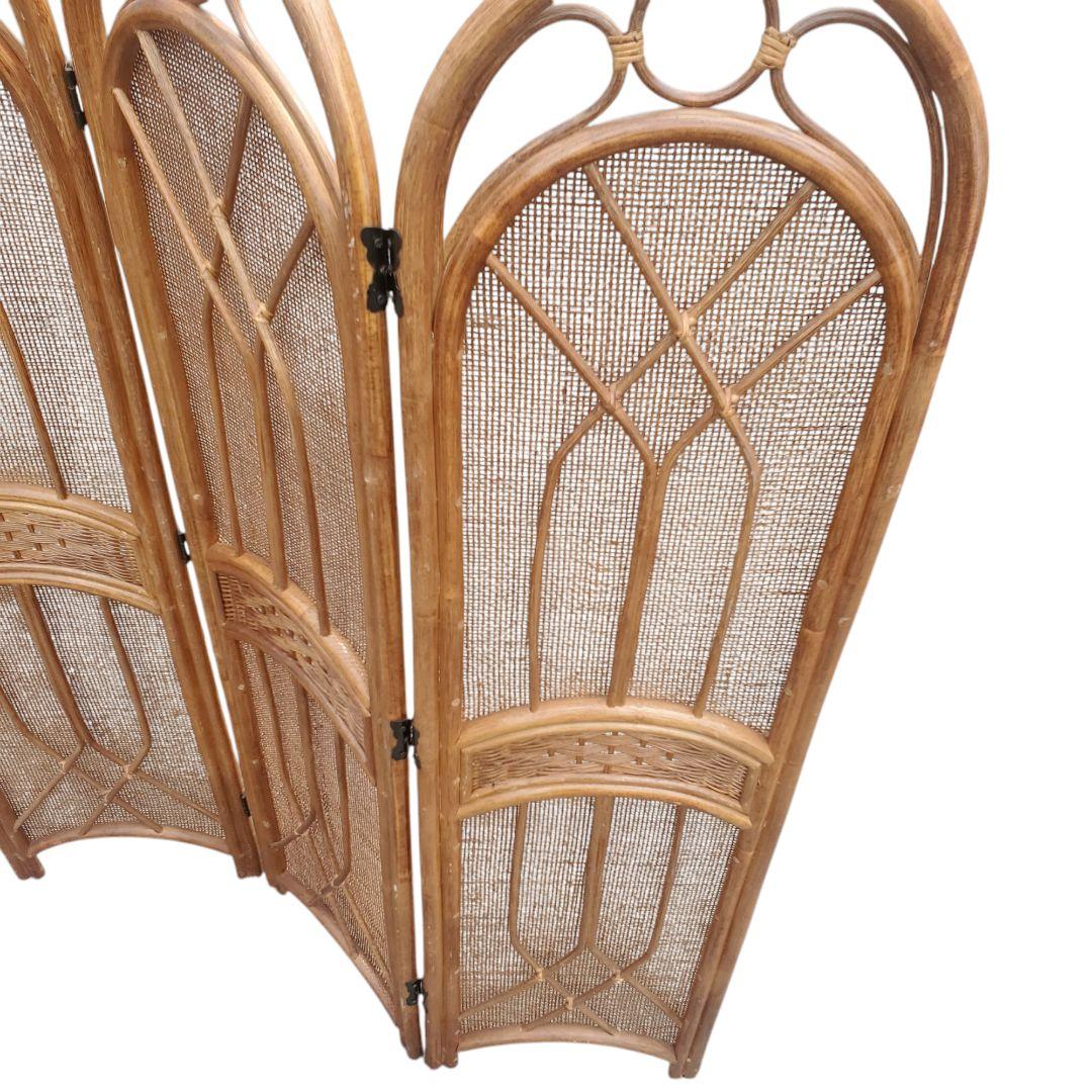 アンティーク 】ラタン 3連 パーテーション 衝立 間仕切り 藤 - メルカリ