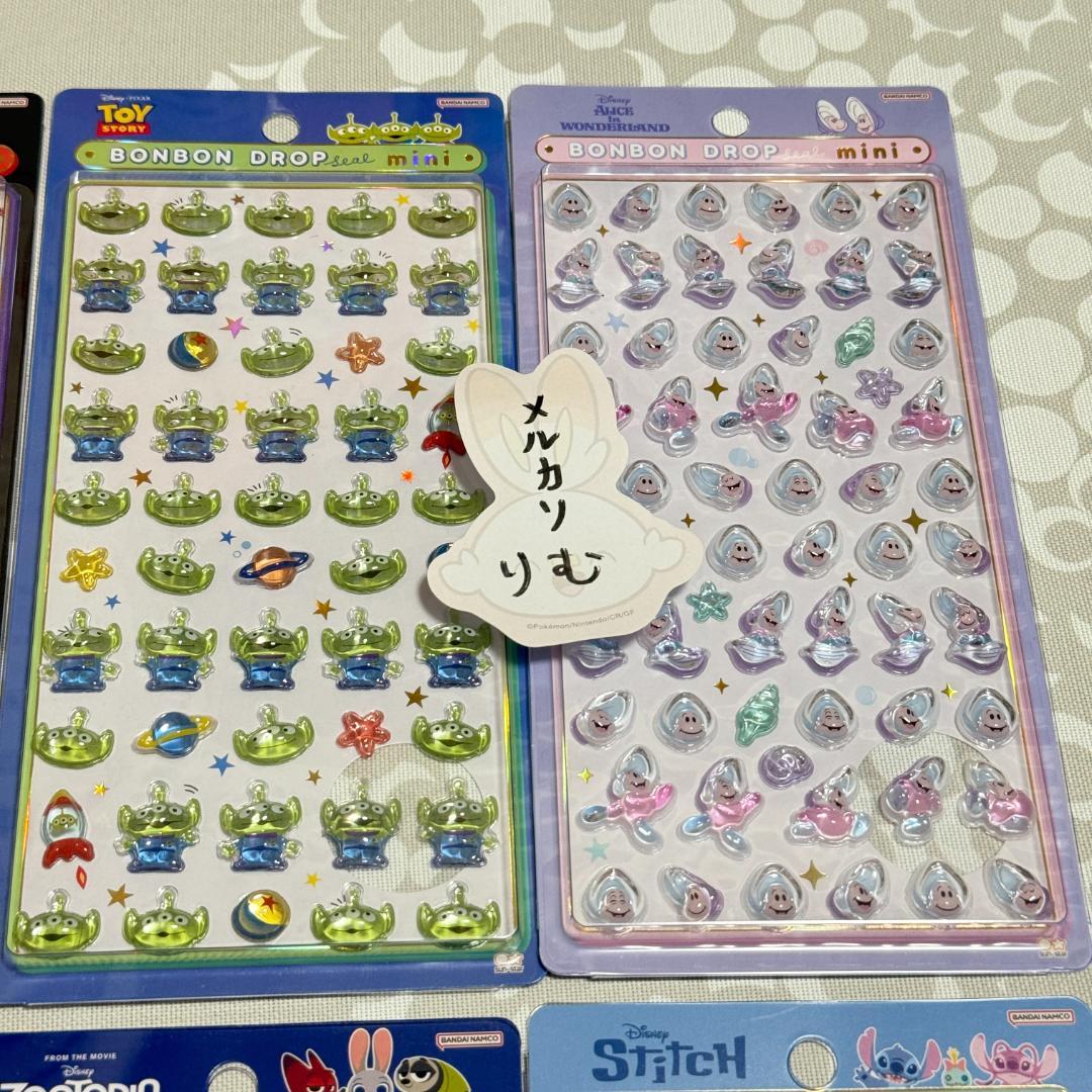 購入後24時間以内発送〉ディズニー 新作 ボンボンドロップ シール ミニ